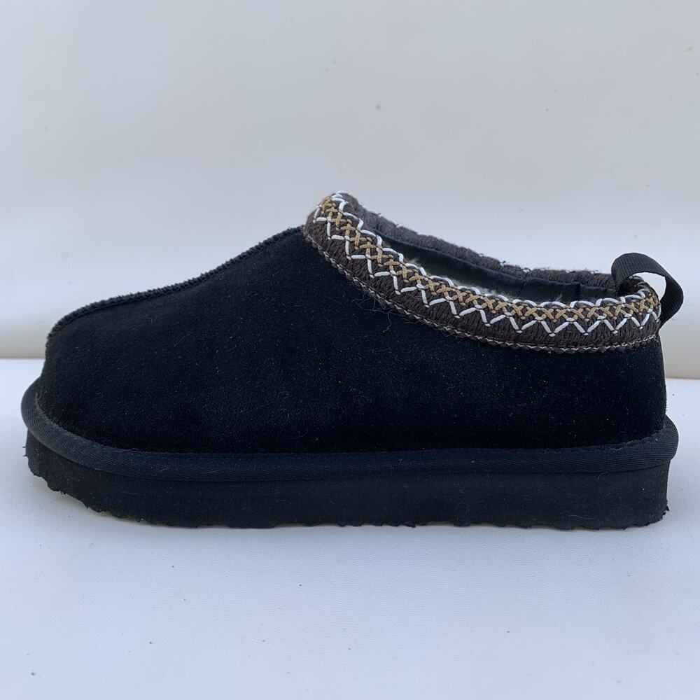 Project Cloud Black Sheepskin Mules Clogs Slippers Sz 6